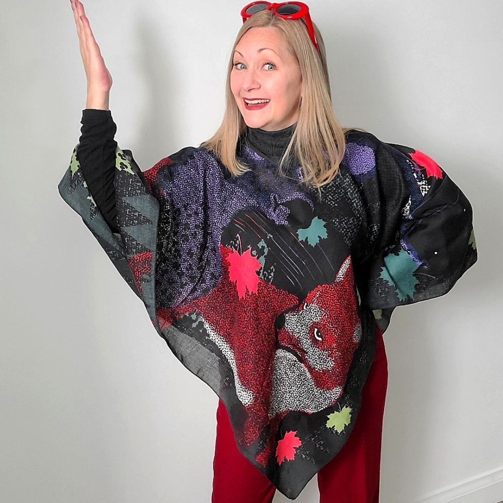 Refashioned Vintage Poncho 🍁